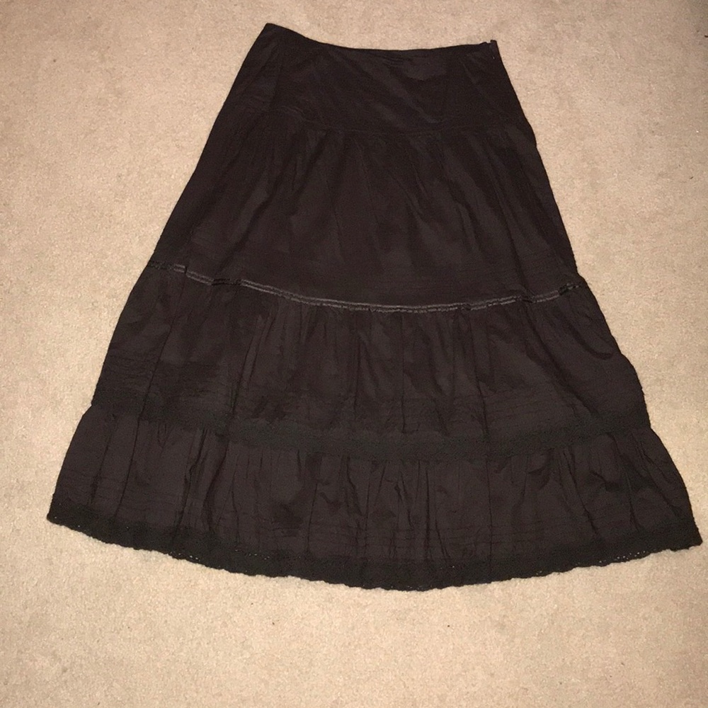 Brown tiered skirt
